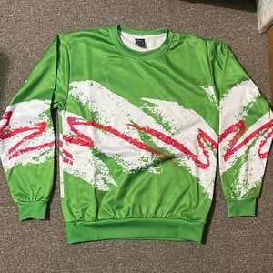 RageOn Retro 90’s Funny Ugly Christmas Pullover Sweatshirt (Medium)